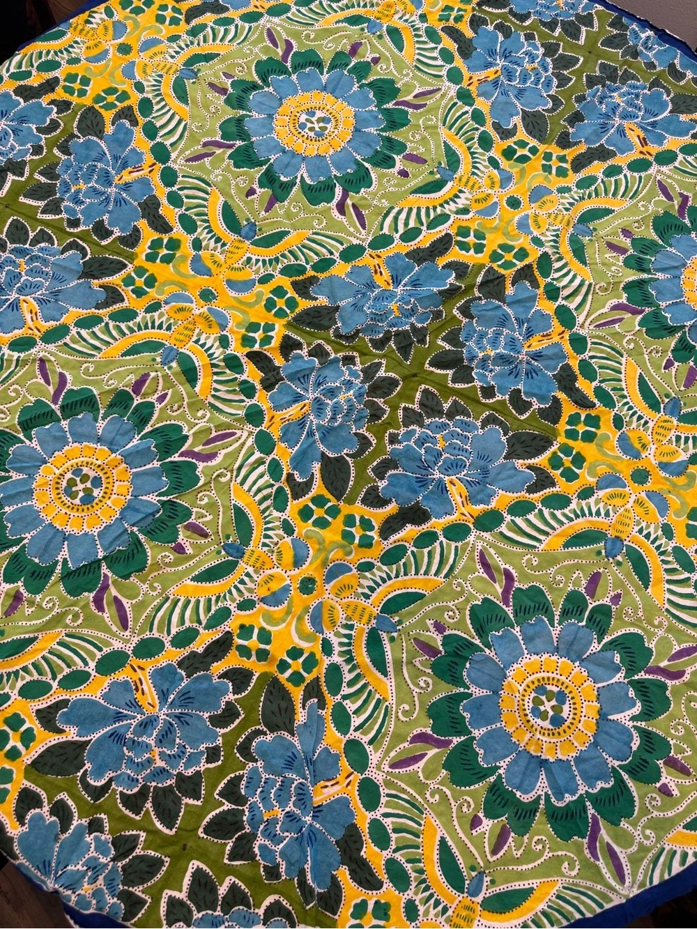 Pottery Barn 100% Cotton Floral Tablecloth